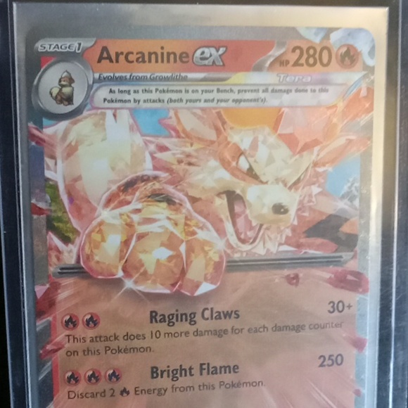 POKéMON 2023 Arcanine EX 32/198 full holographic SUPER RARE Card (2023)🆕 - Picture 4 of 6